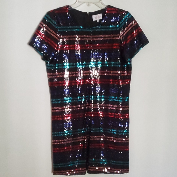 Devlin Dresses & Skirts - Devlin Striped Sequin Dress Size Small New Year's Eve